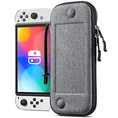 Afbeelding van Fintie Hoesje compatibel met Nintendo Switch/Switch OLED model [Ultradun] Draagtas Hard Shell Beschermhoes Hoes Case voor Switch Consoles Accessoires, (Grijs)