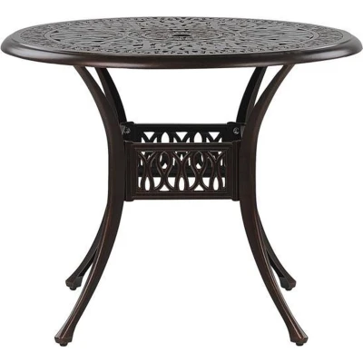 Afbeelding van Beliani ANCONA Ronde tafel Bruin Aluminium