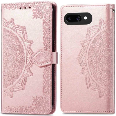 Afbeelding van Google Pixel 9A Hoesje Kunstleder imoshion Bookcase Rosé goud Telefoonhoesje