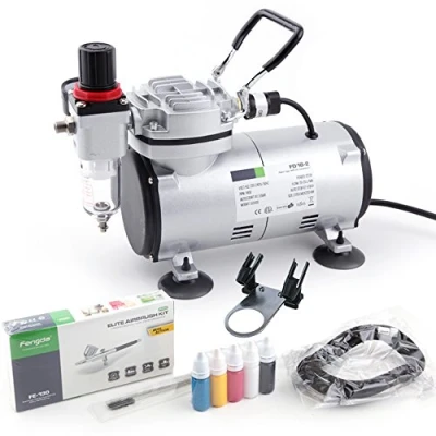 Afbeelding van Airbrush Set Fengda FD 18 2K(AS18 2K) met compressor 2, FE 130 en accessoires