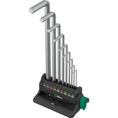 Afbeelding van Wera 950/9 Hex Plus 8 Stiftsleutelset, metrisch, verchroomd, 9 delig 05022102001