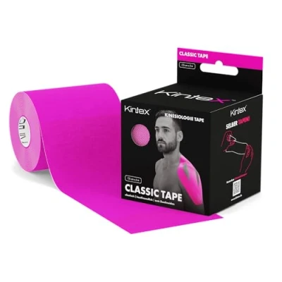 Afbeelding van Kintex Kinesiologie Tape 7,5cm x 5m Pink, extra breed, Fysiotape, elastisch, waterdicht
