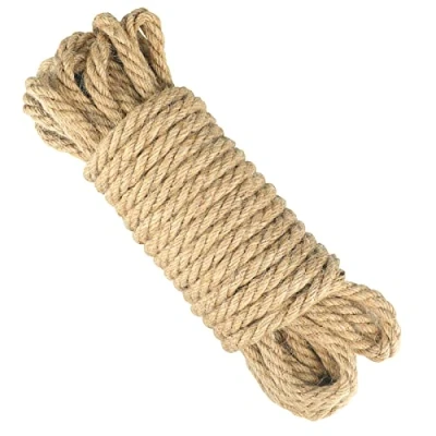Afbeelding van KINGLAKE 8mm Dikke Tuin Jute Touw String 4 Laags 10 m Sterke Hennep Koord Art Craft Voor Gift Verpakking Tuinieren Bundelen