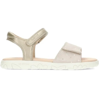 Afbeelding van Geox J Haiti Babyschoenen voor kinderen, Maat: 24, Platinum beige Leer/ synthetisch