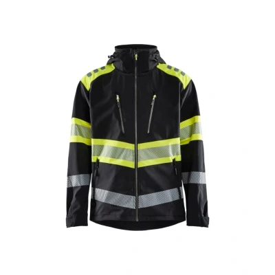 Afbeelding van Blaklader Softshell jack High Vis 4494 2513 Zwart/High Geel