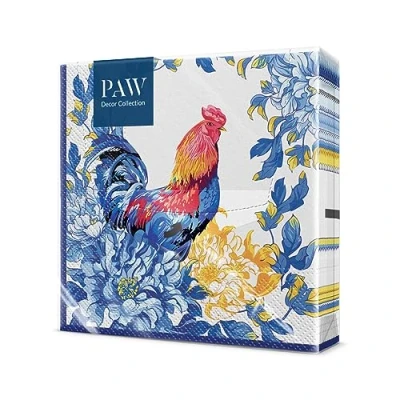 Afbeelding van PAW Decor Collection SDL138500 Papieren Servetten 33 x cm 3laags Servetten. 20 stuks. Ideaal voor speciale gelegenheden zoals verjaardagen familiebijeenkomsten feestjes met vrienden.