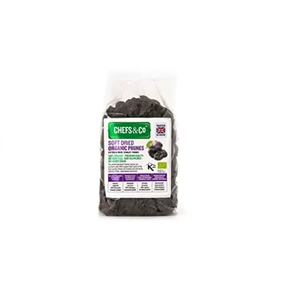 Afbeelding van CHEFS &amp; CO Zachte gedroogde biologische pruimen (ontpit) Biologisch gedroogd fruit hele vruchten gezonde snack veganistisch en vitamines behouden ongesorbeerd, geen toegevoegde suiker,