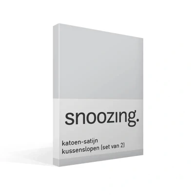 Afbeelding van Snoozing Katoen satijn Kussenslopen 2 stuks 60x70 cm Grijs