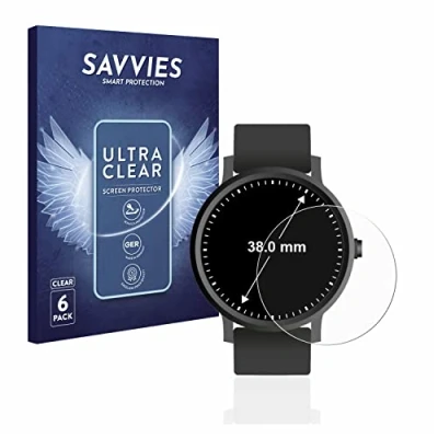 Afbeelding van Savvies (6 Stuks) Schermbeschermer voor Horloges (Rond, ø: 38 mm) Screen Protector Ultra Transparant