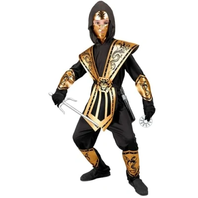 Afbeelding van WIDMANN 40116 kostuum goud combat Ninja 5/7#401B