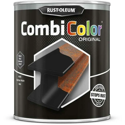 Afbeelding van rust oleum combicolor mat zwart 750 ml