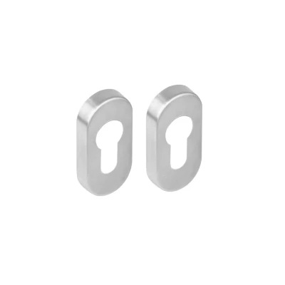 Afbeelding van Intersteel rozetten ovaal met profielcilindergat verdekt 65x30x10mm RVS