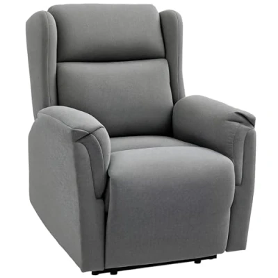 Afbeelding van HOMCOM Relaxfauteuil met ligfunctie Donkergrijs