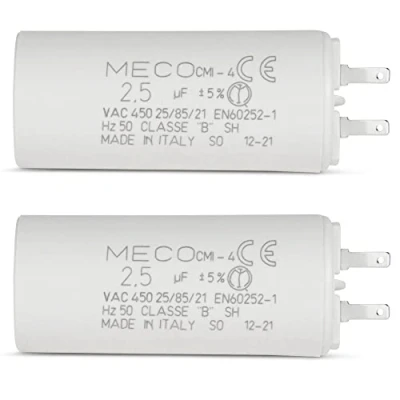 Afbeelding van Set van 2 Condensatoren 2,5 µF Speciale rolluiken SOMFY 6 Nm met kleine klemmen 2,8mm GARANTIE 1 jaar