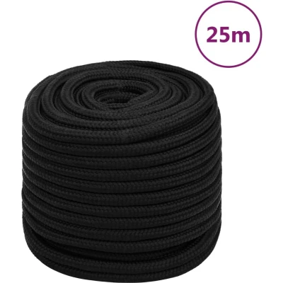 Afbeelding van vidaXL Werktouw 16 mm 25 m polyester zwart