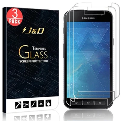 Afbeelding van J&amp;D Compatibel voor Samsung Galaxy Xcover 4 Screenprotector, 3 Pack Gehard Glas Niet Volledige Dekking Clear Ballistisch Schermbeschermer Screen Protector