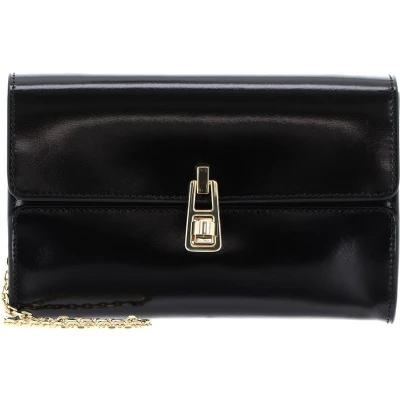 Afbeelding van COCCINELLE Leren Schoudertas Avondtas Magie 2.NI.SH.CA Handbag Shiny Calf Leather Noir Zwart