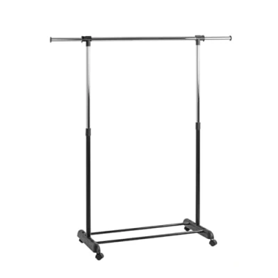 Afbeelding van HAKU Möbel Rolkapstok, kunststof, chroomzwart, B 95 x D 44 H 170 cm