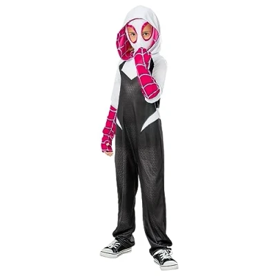 Afbeelding van spider Gwen Ghost kinder kostuum 3 4 jaar