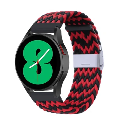 Afbeelding van Garmin Forerunner 255 Braided nylon bandje Rood / zwart