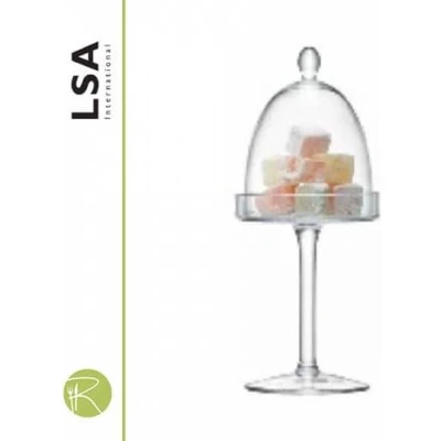 Afbeelding van L.S.A. Gift Serveerplateau op Voet met Stolp ø 11 cm Glas Transparant