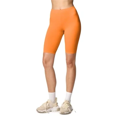 Afbeelding van Merry Style MS MS10 145 LE Dames Leggings Sport Vrijetijdsbroek Kort Viscose Sporbroek Yogabroek Oranje M