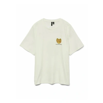 Afbeelding van Vero Moda Tshirt print, Dames, Maat: Small, Snow white