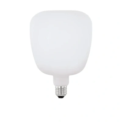 Afbeelding van EGLO LED lamp E27 dimbaar, vierkante Edison gloeilamp Big Size, 4,5 Watt (40w equivalent), 470 Lumen, lichtbron extra groot, warm wit, opaal glas, 2700 Kelvin, TS140, Ø 14 cm