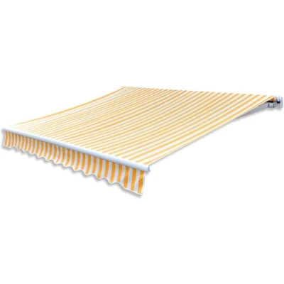 Afbeelding van vidaXL Luifeldoek 350x250 cm canvas oranje en wit