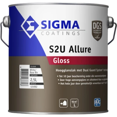 Afbeelding van Sigma Buitenverf S2U Allure Gloss 2.5 liter donkere kleur