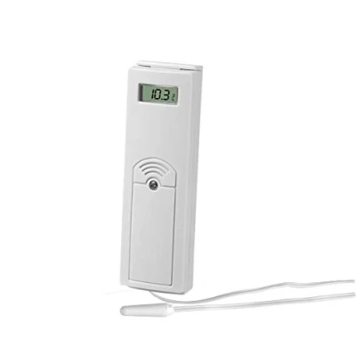 Afbeelding van TFA Dostmann buitentemperatuurzender type A, 30.3120.30, met waterdichte kabelsensor en display, wit, (L) 40 x (B) 28 (H) 133 mm