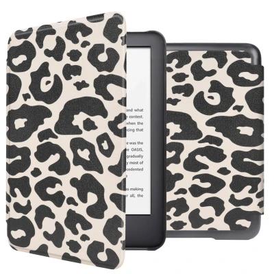 Afbeelding van Amazon Kindle (2022) 11th gen Hoes: iMoshion Design Sleepcover Bookcase zonder stand Bookcase,Sleepcover Leopard Kunststof E Reader Hoezen