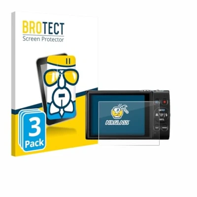 Afbeelding van BROTECT Glas Screen Protector voor Canon Digital Ixus 285 hs (3 Stuks) Schermbeschermer [9H Hardheid, Beschermglas Folie niet Gehard Glas]