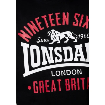 Afbeelding van Lonsdale Normale Passform Kilchoan Tshirt print, Heren, Maat: XXL, Black red white