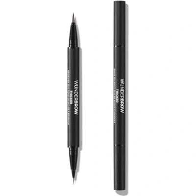 Afbeelding van Wunderbrow Dik Duo Brunette wenkbrauwstift, dubbelzijdige precisiestift, veganistisch en dierproefvrij, duurzaam, waterbestendig, natuurlijke uitstraling