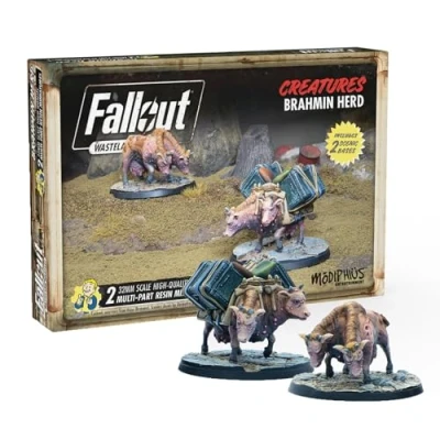 Afbeelding van Modiphius Entertainment Fallout Wasteland Warfare Creatures: Brahmin Herd Miniatures Unpainted