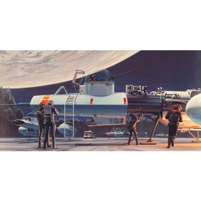 Afbeelding van Komar Vliesbehang Star Wars Classic RMQ Yavin Y Wing (set)