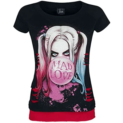 Afbeelding van Spiral Harley Quinn Top M MAD LOVE Zwart