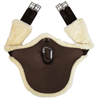 Afbeelding van Buiklapsingel anatomic wol / bont bruin 115 cm