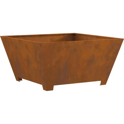 Afbeelding van vidaXL Verweerd Staal/Bruin 80 x 40 cm Vuurkorf Vierkant