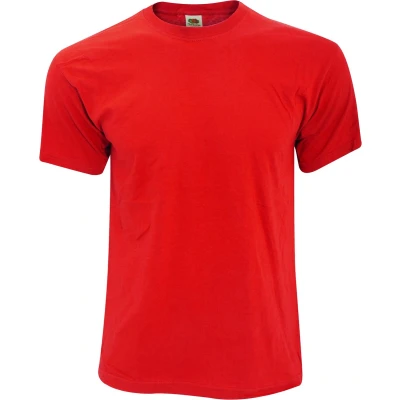 Afbeelding van Fruit Of The Loom Heren Screen Stars Origineel Vol Cut T shirt met korte mouwen (Rood)