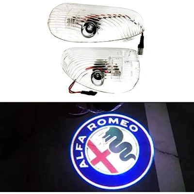 Afbeelding van 2 stks Auto Deur Lichten Welkom Logo Ghost Shadow Definition Decoratie LED Deuren Ingang 3D Embleem Lamp (voor alfa),Für 147 GT