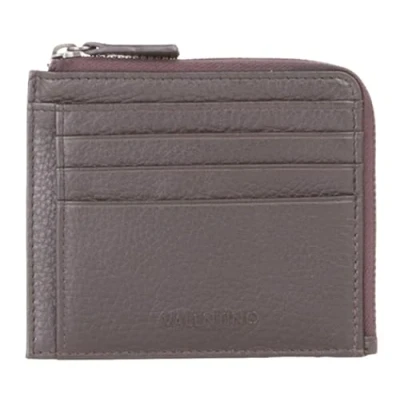 Afbeelding van VALENTINO Leren Kaarthoes Sodaro Card Case Moro Donkerbruin