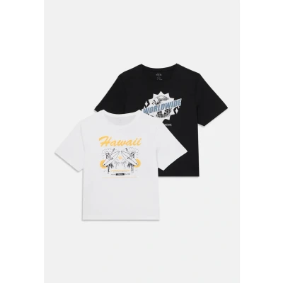 Afbeelding van Name it Nkmvilogo 2 PACK Tshirt print voor kinderen, Maat: 122/128, Black/white