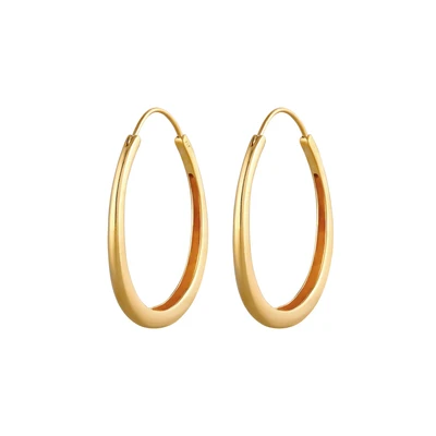 Afbeelding van Elli Basic Hoops Oorbellen goldcoloured, Dames, Maat: One Size, Gold coloured