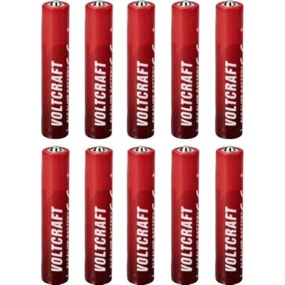 Afbeelding van VOLTCRAFT VC 16108025 AAAA batterij (mini) Alkaline 1.5 V 500 mAh 10 stuk(s)