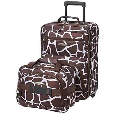 Afbeelding van Rockland Mode Softside Rechtopstaande Bagage Set, Giraffe, 2 Piece Set (14/19),