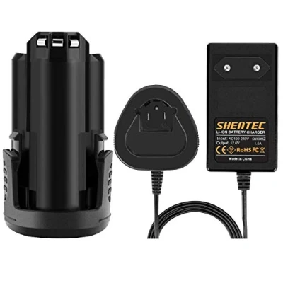 Afbeelding van Shentec 12 V 3000 mAh oplaadbare batterij compatibel met Dremel B812 03 8200 8220 en 8300 One acculader