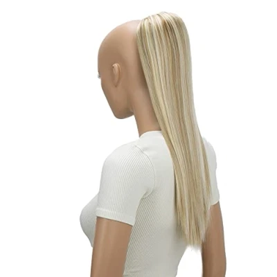 Afbeelding van CAISHA 55cm Pruik Vlecht Paardenstaart Haarextensies Glad Blond Mix PH515