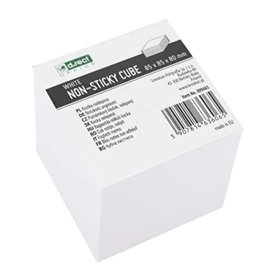 Afbeelding van D.RECT notitieblok vervangend papier (voor briefbox) 85x85x80mm ca. 750 vellen wit